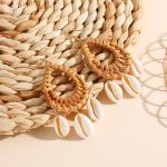 Explosive Bamboo and Rattan Hand-Woven Ethnic Earrings