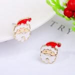 Christmas Snowflake Elk Santa Claus Earrings