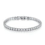 Zircon Single Round Full Diamonds Tennis Bracelet(5mm)