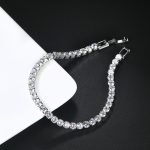 Zircon Single Round Full Diamonds Tennis Bracelet(5mm)