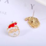 Christmas Snowflake Elk Santa Claus Earrings