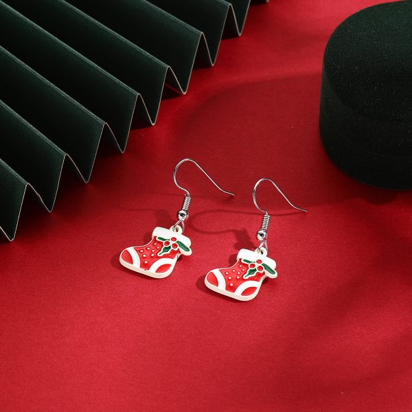 Trendy Festive Christmas Boots Ear Hooks