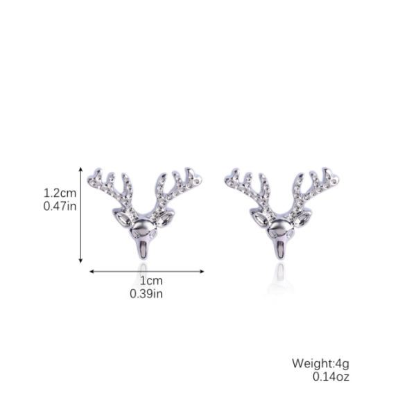 Christmas Snowflake Elk Santa Claus Earrings