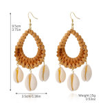 Explosive Bamboo and Rattan Hand-Woven Ethnic Earrings