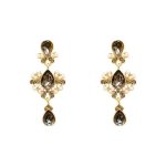 French Court Vintage Sparkling Diamond Baroque Fine Drop Earrings