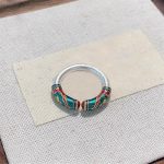 New Chinese Ancient Enameled Lucky Clouds Opening Adjustable Chinese Style Finger Ring