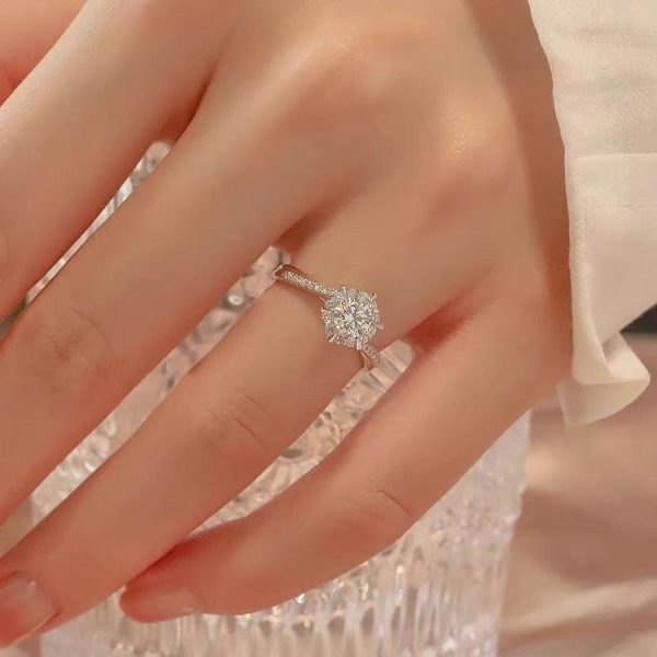 Wedding Premium Proposal Moissan Diamond Open End Ring