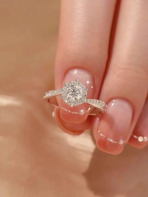 Wedding Premium Proposal Moissan Diamond Open End Ring