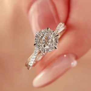 Wedding Premium Proposal Moissan Diamond Open End Ring