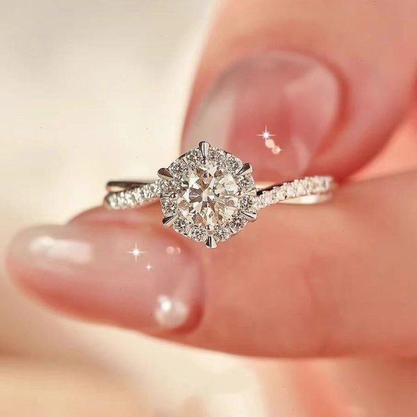 Wedding Premium Proposal Moissan Diamond Open End Ring