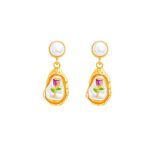 French Monet Garden Pearl Light Earrings